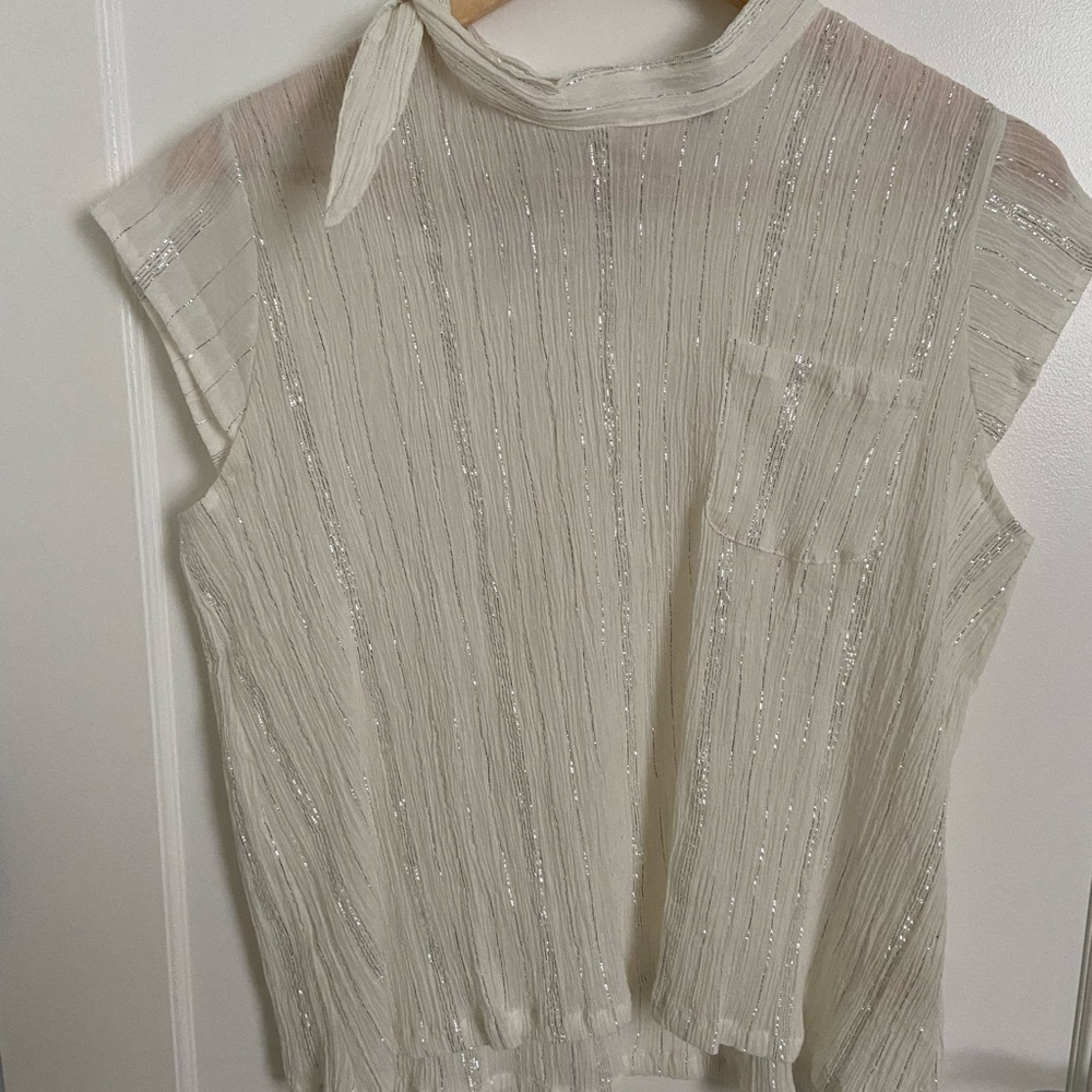 Built by Wendy cadet top in Natural Lurex